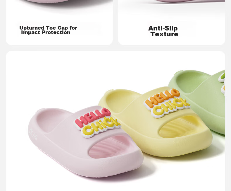 Puxi Happy Beans Kids Slippers Girls Non-Slip Home Cartoon Cute Boys Cool Slippers Gem Blue (210mm) 19