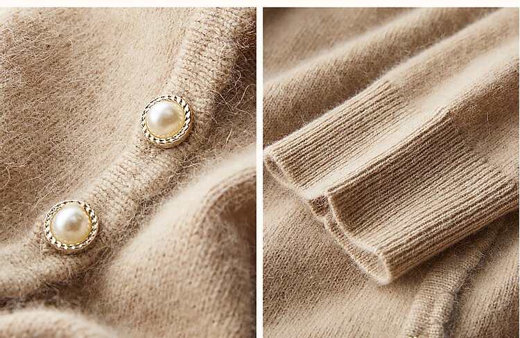 Dme 100% Wool Cardigan 2025 Autumn Round Neck Loose Drop Shoulder Long Sleeve Knit Sweater for Women 5