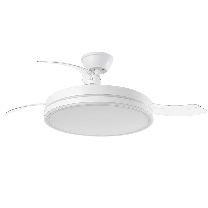 Midea FY2 LED Ceiling Fan Light with Stepless Dimming 48W Eye Protection for Bedroom and Dining Room, Installation Included
