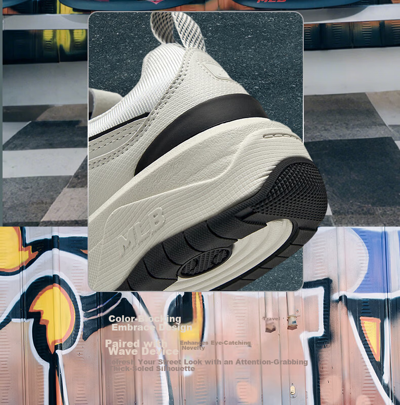 MLB Unisex Colorblock Senior Shoes 26 Spring New 3ASXM096N-50GRS-230 6