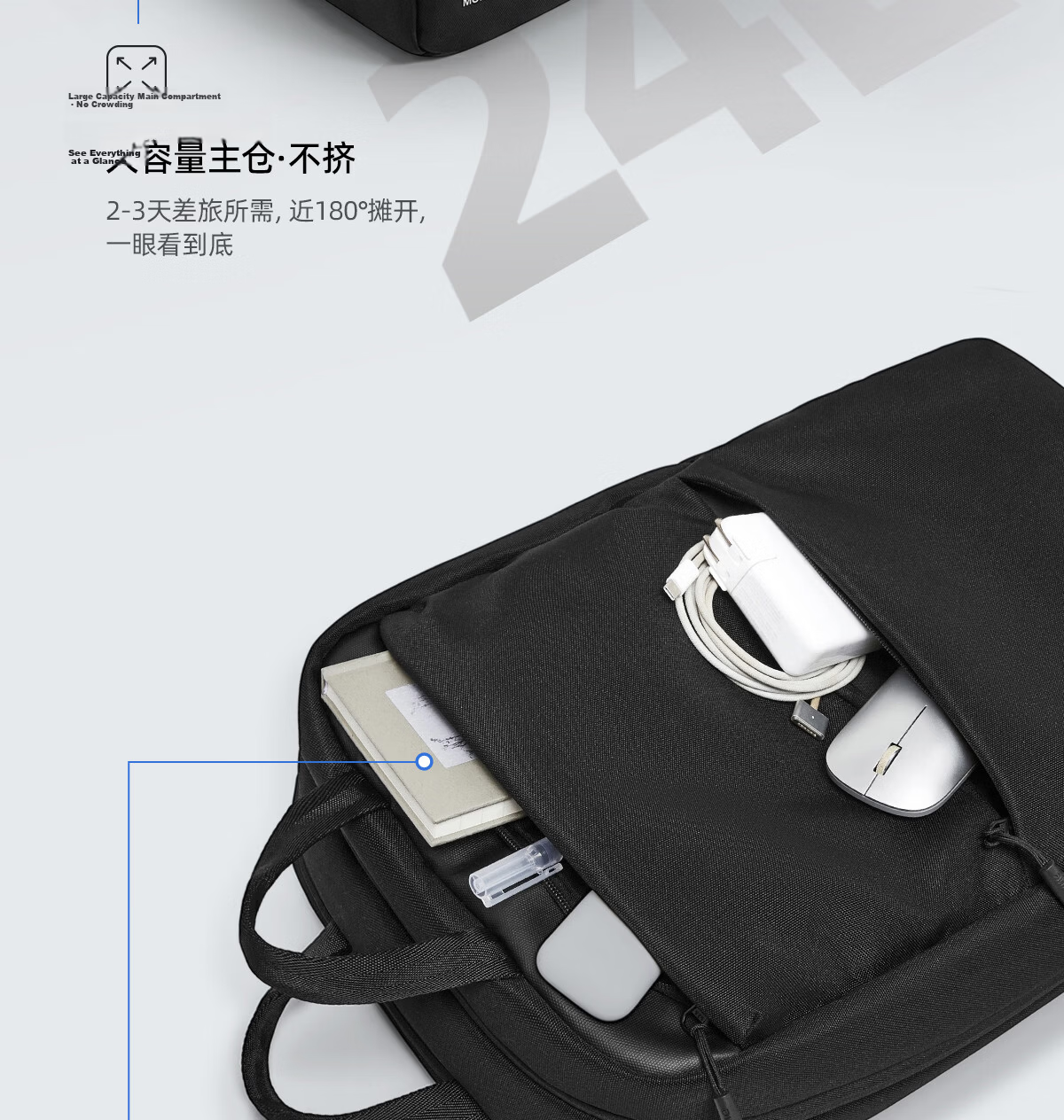 JINSHIWQ Laptop Backpack Men's Business Commuter 16-inch Notebook Bag Women's Large Capacity Travel Backpack 9