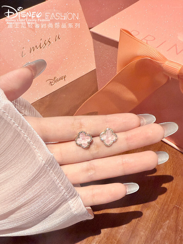 Disney Clover Stud Earrings for Women Exquisite Design Practical Versatile Best Friend Birthday Gift for Girlfriend 4