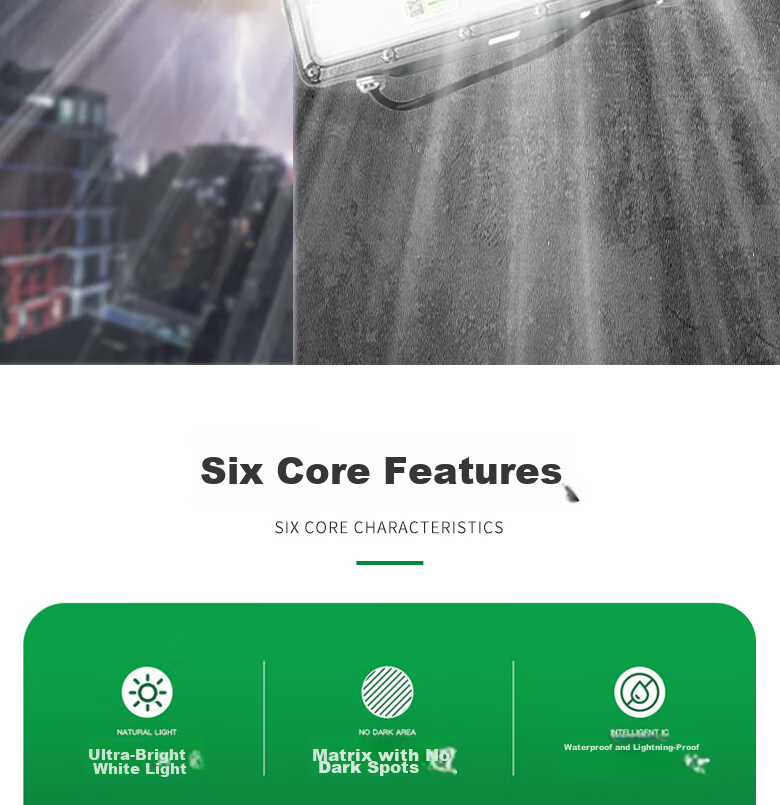 Yaming LED Floodlight Spotlight Outdoor Waterproof Courtyard Searchlight Factory Workshop Outdoor Lighting 2025 Model 100W 3