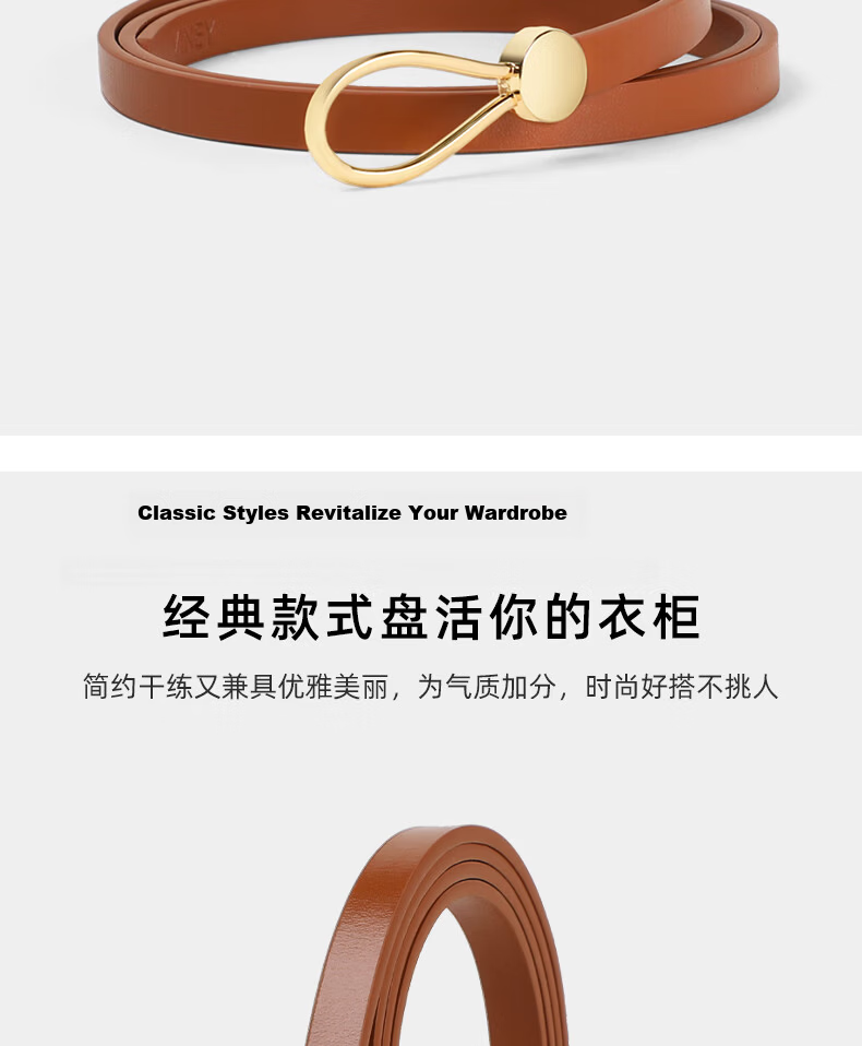 Viney Genuine Leather Women's Belt Waistband for Pants and Skirts Adjustable Waist Belt Birthday Gift for Wife and Girlfriend 5
