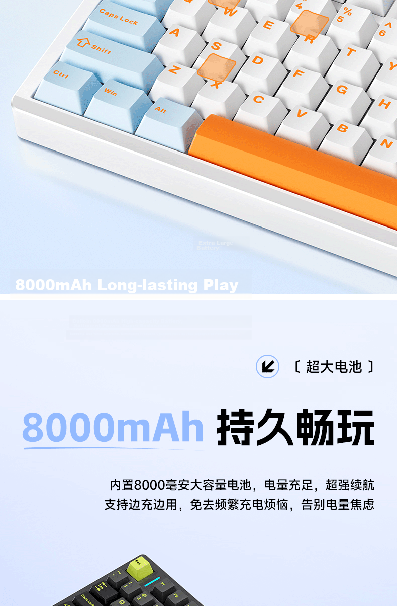 AULA M75 Custom Mechanical Keyboard Tri-Mode Aluminum Wired 2.4G Bluetooth Gasket Structure Gaming M75 Tri-Mode Ink Black Ice Pulse Switch 14