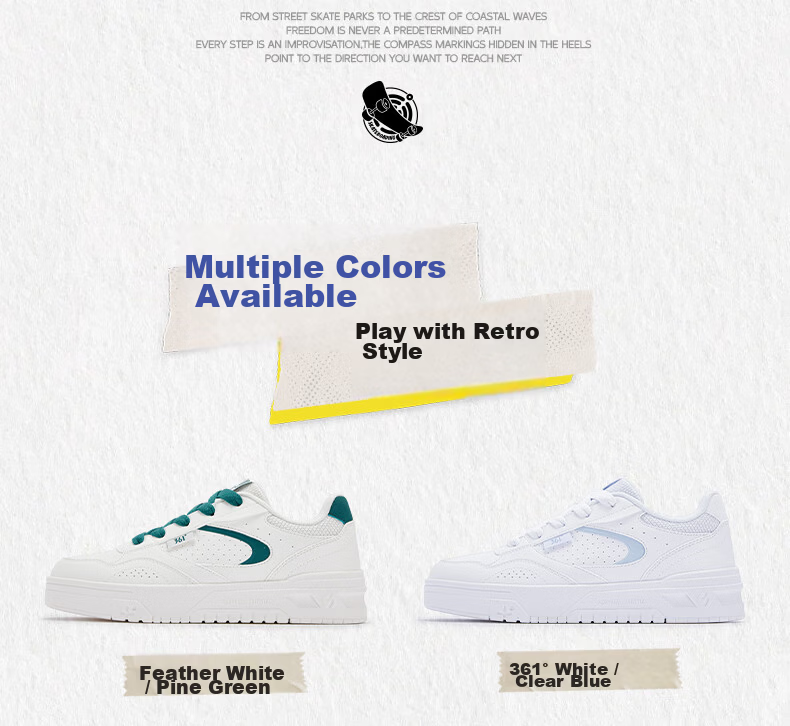 361° Soda Women's Summer Breathable Low-top White Sneakers Lightweight Versatile Casual Shoes 682616618-2 5