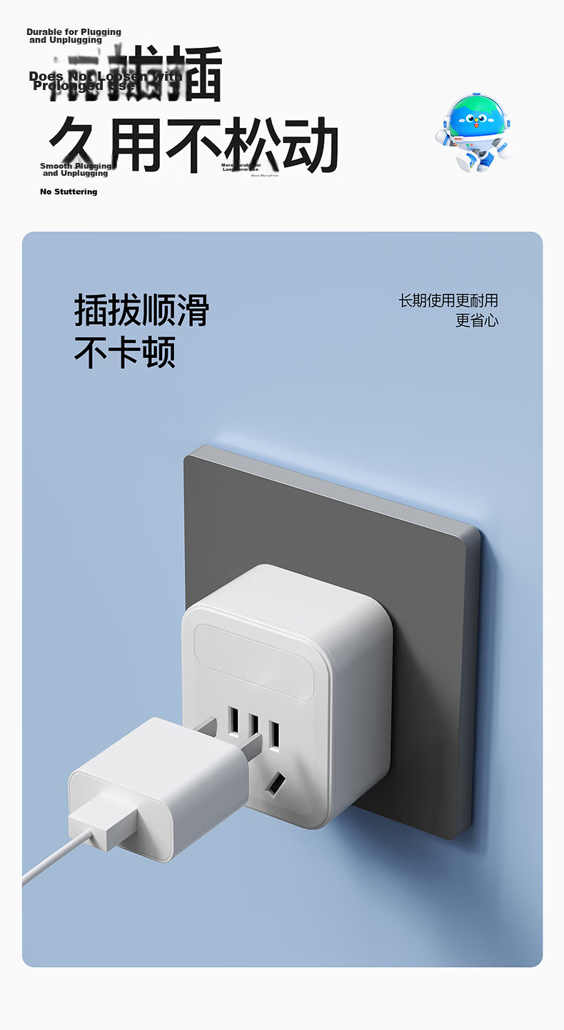 International Electrical British Standard Adapter Plug / Multi-Country Travel Socket / Socket Converter / UK Standard British Standard Hong Kong Version - Five-Hole British Standard Adapter Plug - Whi 17