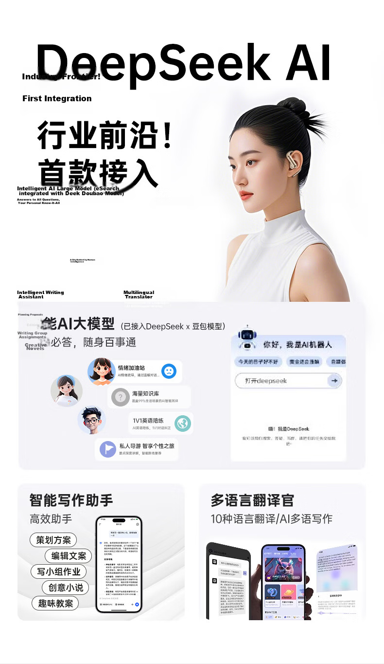 Chuanggu [Top Flagship | Berlin Sound] Wireless Bluetooth Earhook Earphones Open-Ear Comfortable Wear Long Battery Life High Volume Sports Cycling Calls Low Latency 4