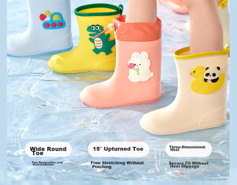 Scoornest Kids Waterproof Rain Boots Non-Slip Toddler Boys Girls Water Shoes 2025 New Model 16