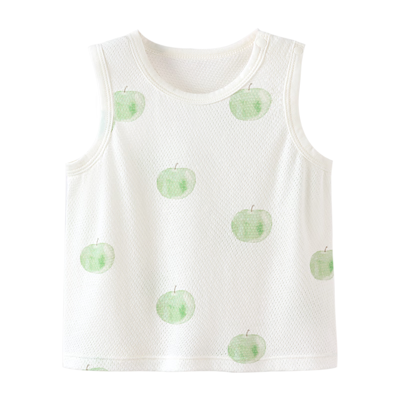 Babylove Baby Boys and Girls Summer Cotton Sleeveless Vest Breathable Mesh Jacquard T-Shirt