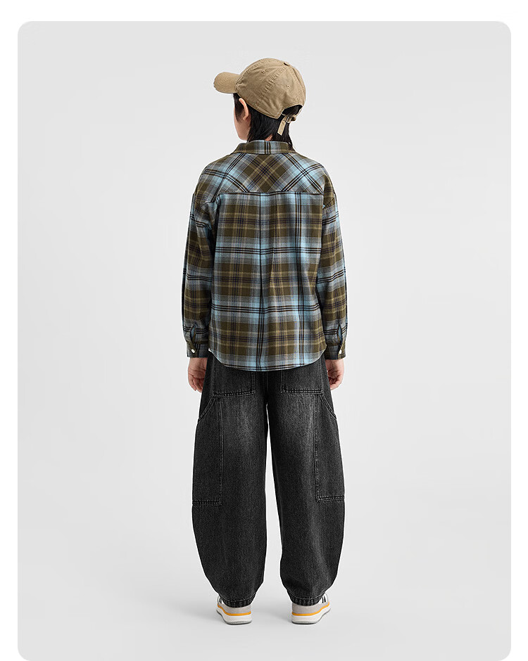 Balabala Kids Long Sleeve Shirt Baby Clothes Boys Girls 2026 New Spring Plaid Shirt Jacket 22