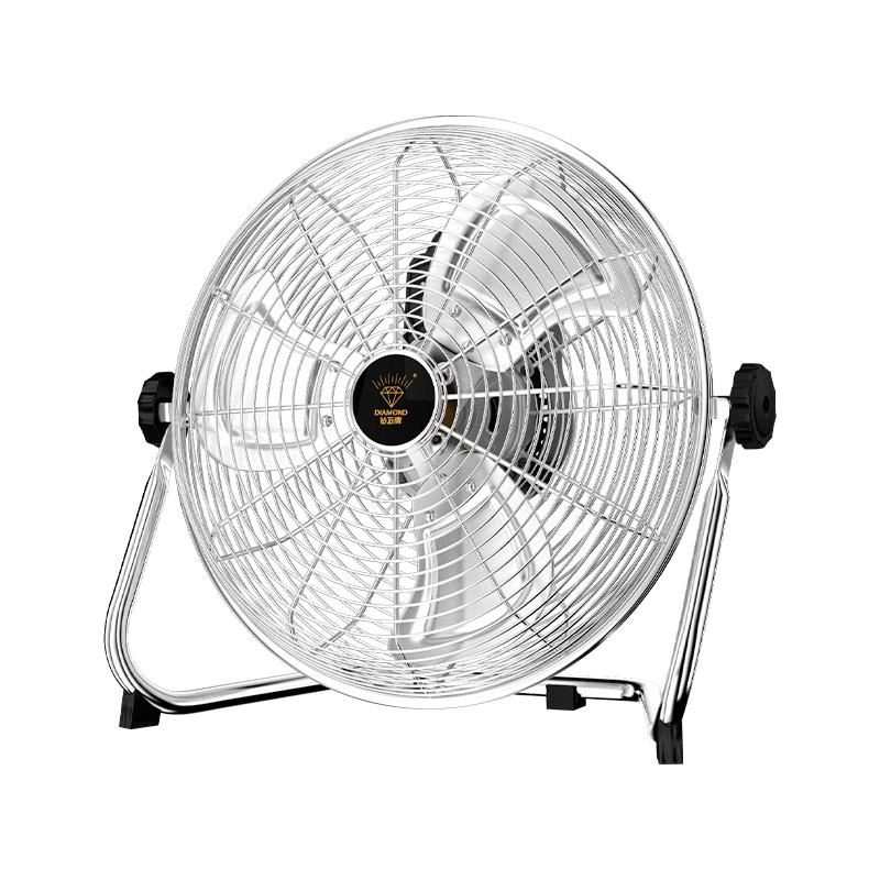 DIAMOND 16-inch Black Industrial Floor Fan, Powerful Three-Speed Commercial and Home Desk Fan