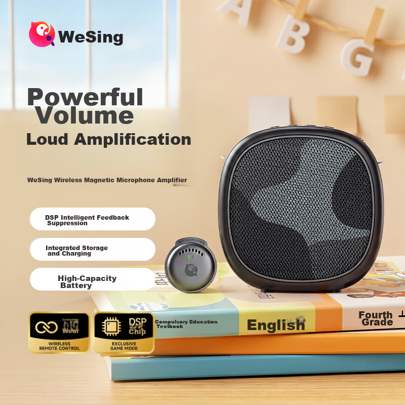 K Mini Bee Wireless Lavalier Microphone Teacher Bluetooth Speaker Portable Outdoor MZ56 Black