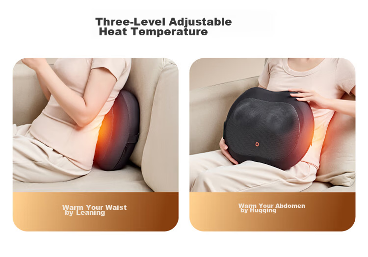 JD Original Intelligent Waist Massager, Massage Cushion Back Max, Three-Fold Shoulder Neck And Waist Back Massager, Waist Protection, Kneading, Hot Compress, Health Care Massage, Gift for Boyfriend Girlfriend Parents 8
