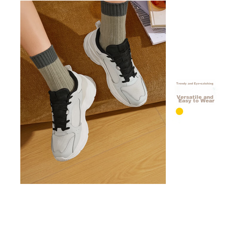 361° Men's Sports Shoes Autumn Comfortable Lightweight Breathable Casual Retro Dad Shoes 672636702-2 10