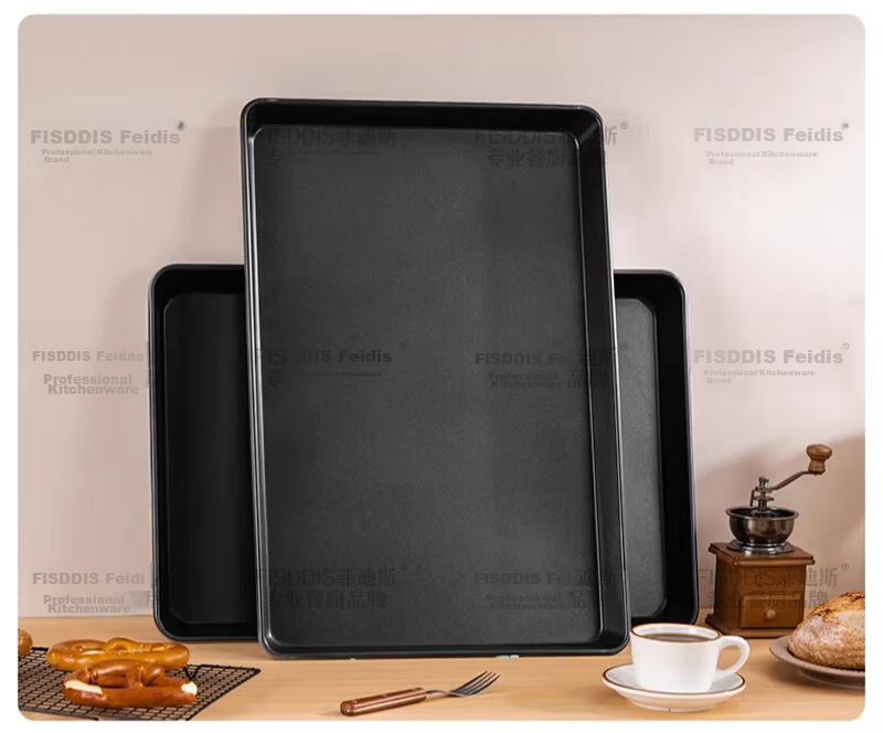 FISDDIS Premium Commercial Non-Stick Baking Tray 60X40X5 Oven Bread Cake Baking Mold Rectangular Pan 25