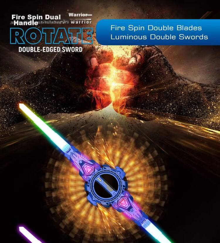 MAILE KID Dual Insert Double-Blade Glowing Red and Blue Lightsaber Interstellar Battle Retractable Sword Toy for Boys Kids Birthday Gift 1
