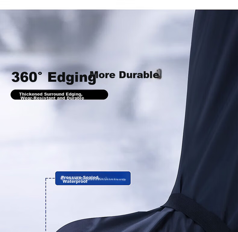 Equator Waterproof Rain Shoe Covers Thickened Non-slip Wear-resistant High-top PVC Rain Shoe Covers for Cycling Outdoor CD4005 Blue XL (43-45) 9