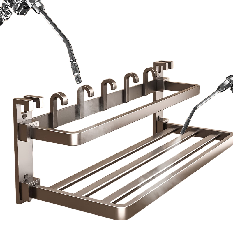 Baihan Towel Rack, No Drilling Required, Bathroom Storage Shelf, Bathroom Accessories, Toilet Bath Towel Holder, Bathroom Organizer