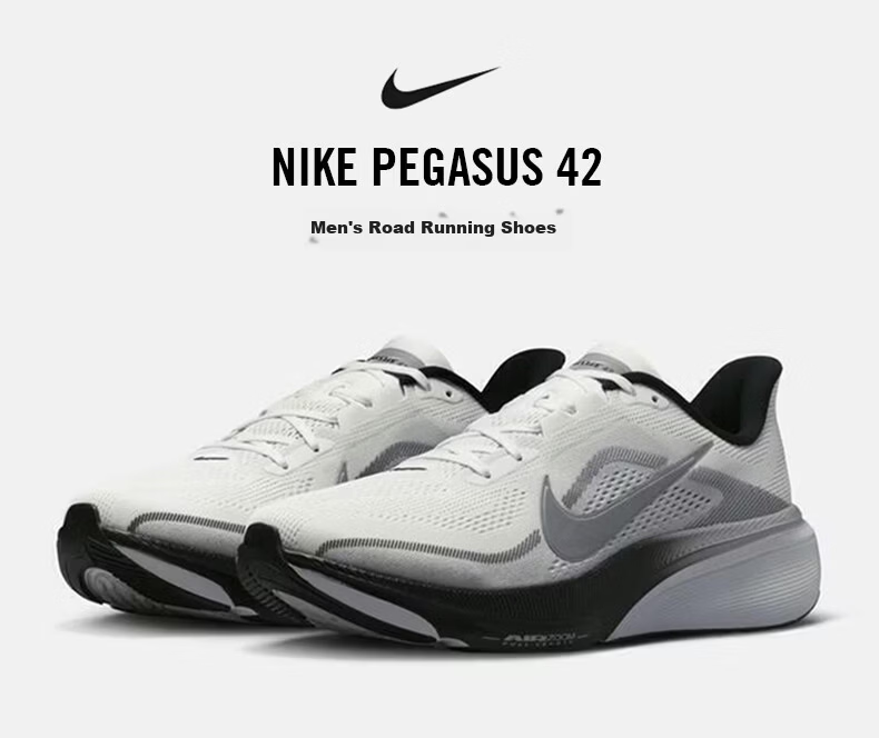 NIKE Men's Running Shoes PEGASUS 42 Pegasus 42 Running Shoes 26 New Model II7210-100 White Size 41 2
