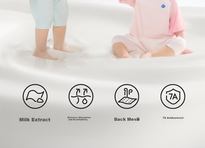 Babycare Newborn Spring Summer Soft Milk Skin Belly Protection Sleeping Bag Legged Sleeping Bag 5-Sleeve Mint Bubble Size 100 (95-105cm) 4