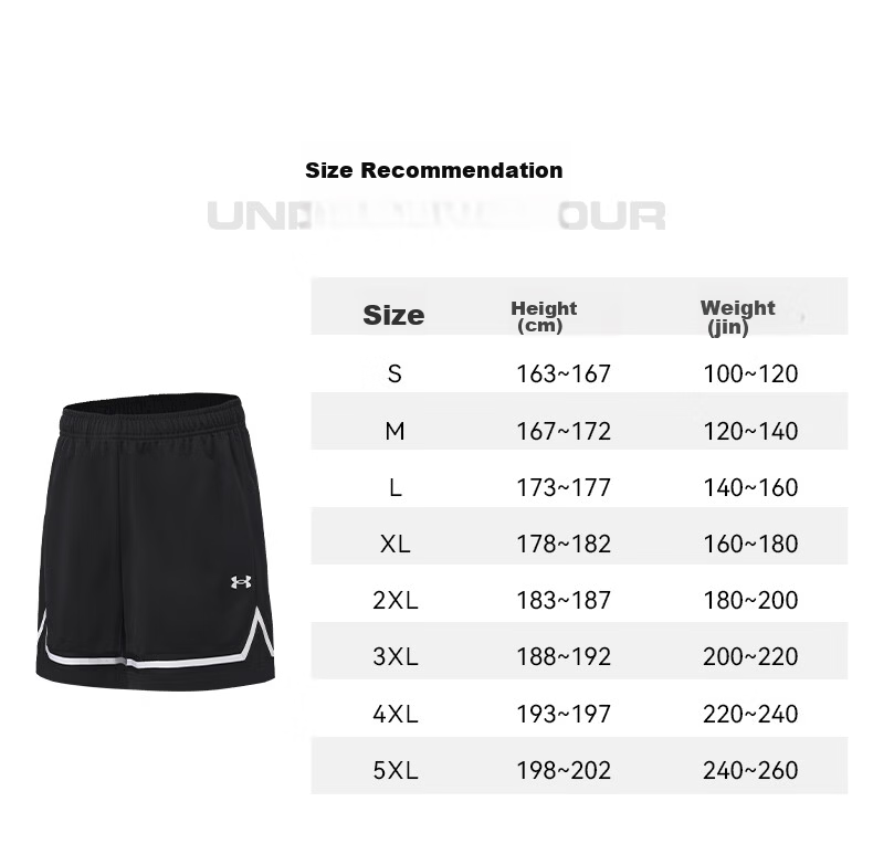 Under Armour Quick-Dry Men's Sports Shorts Summer New American Basketball Knit Comfortable Running Fitness Training Five-Point Pants 11
