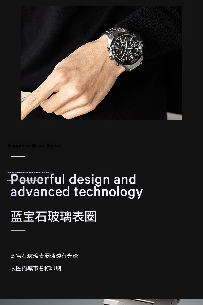 CITIZEN Men's Japanese-Korean Solar Satellite Sync Watch Super Titanium Business Gift for Father's Day CC4058-67X 4