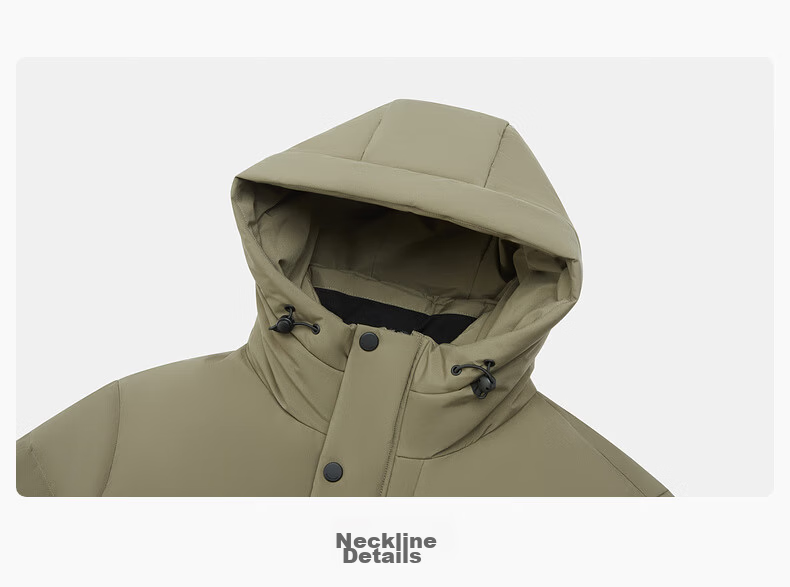 Snow Flying 2025 New Men's Mid-Length Simple Business Casual Hooded Down Jacket Straight Slim Thick Warm 48
