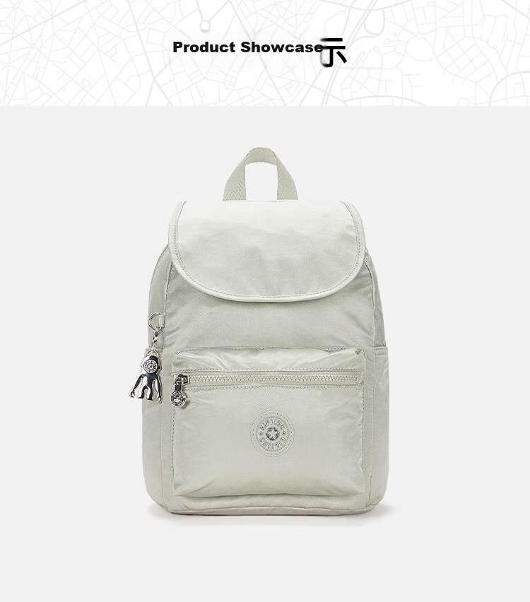 Kaplin Ezra S Metal Silver Travel Practical Trendy Commuter Backpack 6