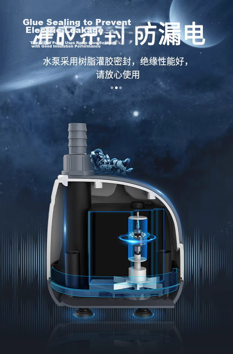 Shouli Aquarium Submersible Pump Filtration Circulation Wave Oxygenation Pump Small Water Pump for Fish Tank Rockery Fountain Flow Equipment 10