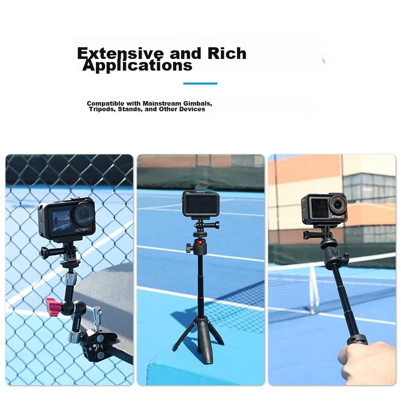 CHENSONG Universal 1/4" Adapter Mount for Sports Cameras Compatible with DJI Action 6/5 Pro/4/3 and GoPro 13/12/11/10/9 6