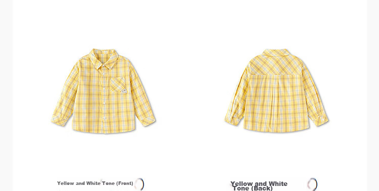 Balabala Kids Long Sleeve Shirt Boys and Girls 2026 Spring Autumn Plaid Top [Mall Same Style] 13