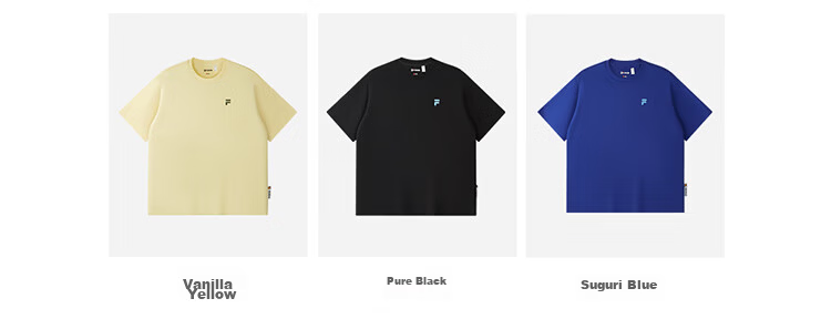 FILA FUSION Fashion Brand Zhang Hao Couple Knit Short Sleeve Shirt 2026 Spring Casual Loose Pure Cotton T-Shirt 22
