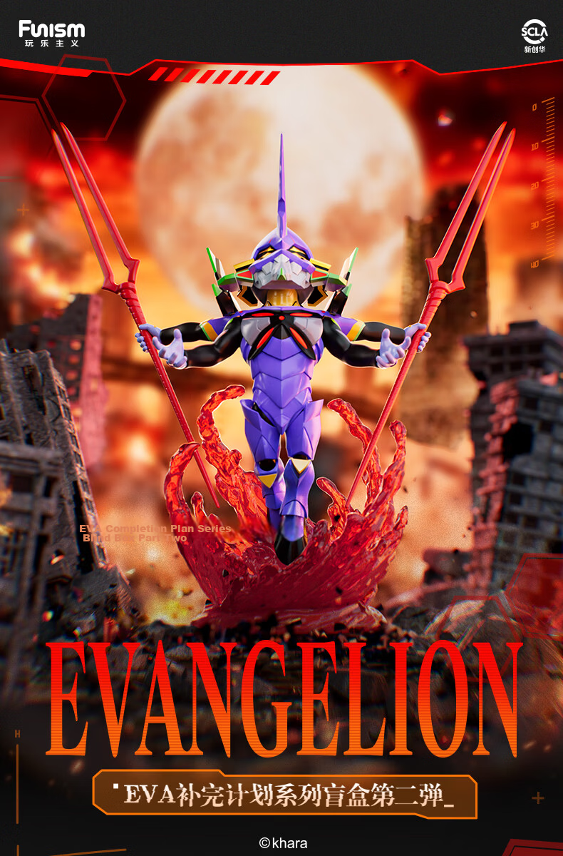 Funism EVA Blind Box Figurine, New Gundam War Supplement Plan Second Wave, Birthday Gift, Single Box 1