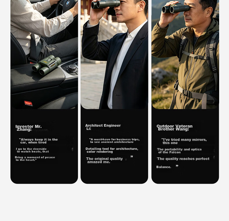 CURB Binoculars High Definition High Power Military Night Vision Outdoor Compact Portable 100x Smartphone Compatible Kilometer 20