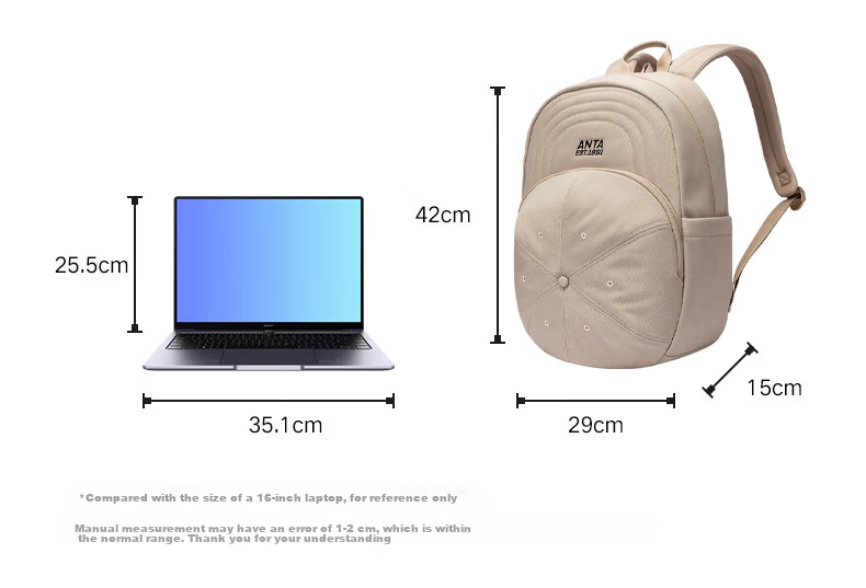 Anta Large Capacity Basketball-Shaped Backpack Youth Cycling Sports School Bag College Style Laptop Bag 3