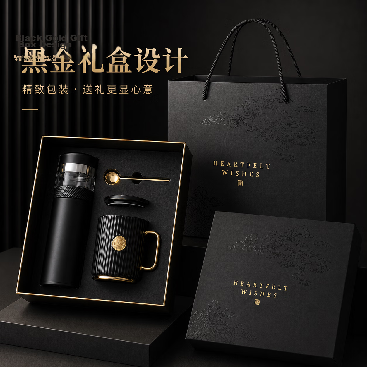 Helian Qixi Valentine's Day Gift Business Souvenir Thermos Cup Set Birthday Gift for Men Teacher Client Employee