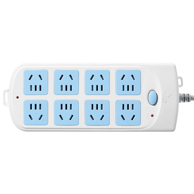 BULL Power Strip/Extension Cord/Surge Protector, 8 Outlets with Master Switch, 3 Meters Long, High Power Protection, GN-604