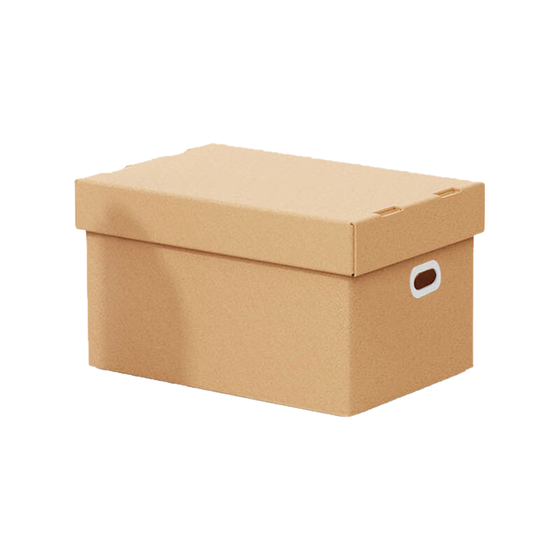 QDZX Moving Cardboard Boxes with Handles, 27*18*16 (3 Large File Boxes, Office Cardboard Boxes, Material Boxes, Gift Boxes)