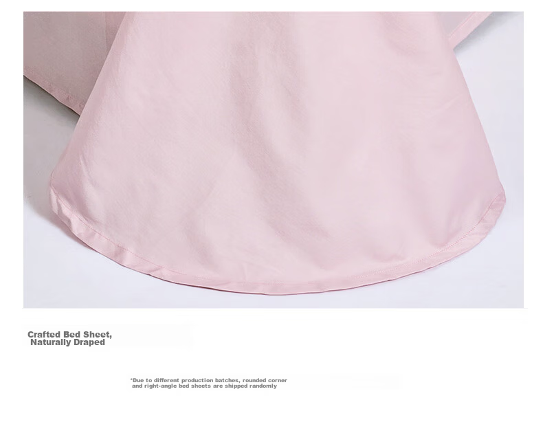 Fuanna 100S Long-Staple Cotton Sateen 4-Piece Bedding Set 100% Cotton Sheet and Duvet Cover Single/Double 203x229cm 12