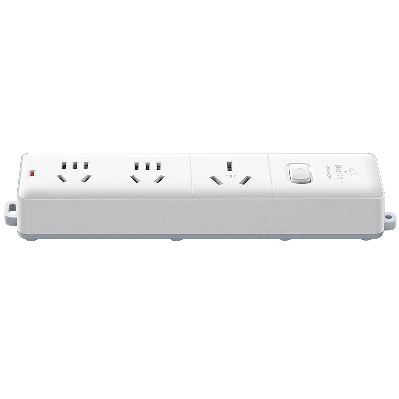 BULL High-Power 16A Socket Power Strip/Extension Cord, Suitable for Air Conditioners, Water Heaters, Electric Heaters, 3 Outlets with Wireless Master Control, Requires Self-Wiring And Plug 406D