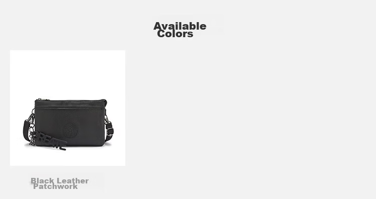 Kipling PAKA RIRI Black Leather Patchwork Durable Triple-Layer Shoulder Crossbody Bag Birthday Gift 5