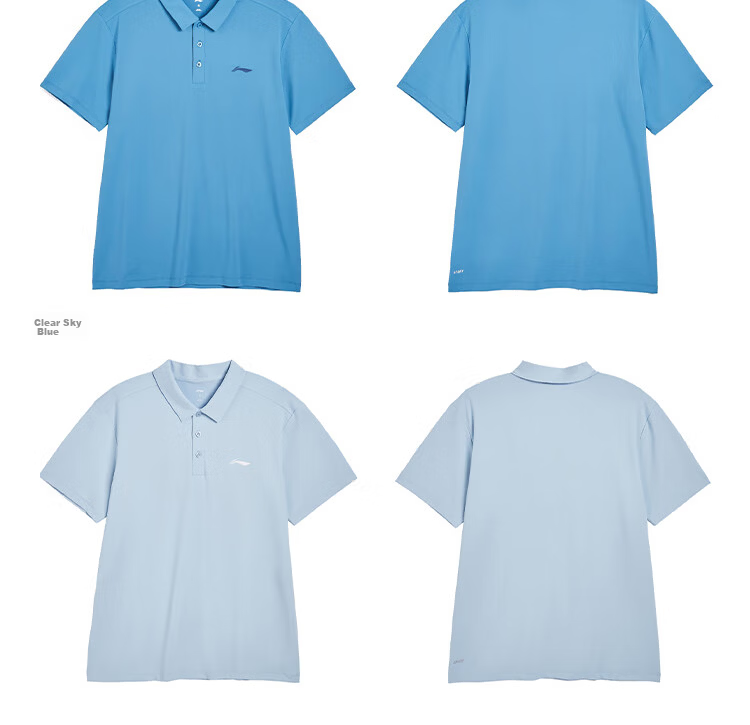 LI-NING Men's Short Sleeve Polo Shirt Breathable Moisture-Wicking Sports Casual Fashion Tee 16