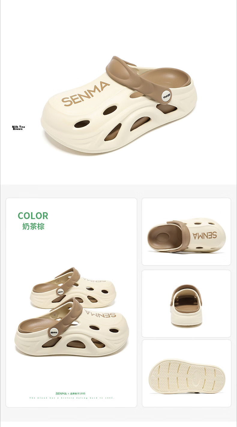 Semir Kids Summer Slippers Children's Hole Shoes Sports Outdoor Boys Beach Sandals Gray Size 35-36 25