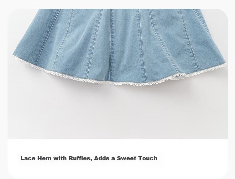 Balabala [balaOne] Girls' Denim Skirt Summer 2026 Sweet Children's Skirt 7
