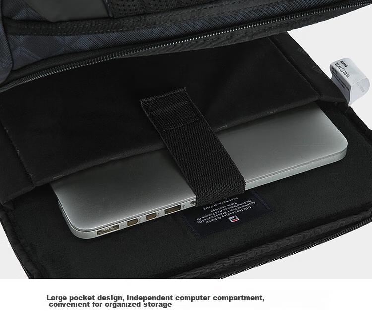 FILA Official "Black Warrior" Men's Commuter Fashion Casual Backpack Flap Double Shoulder Bag 25
