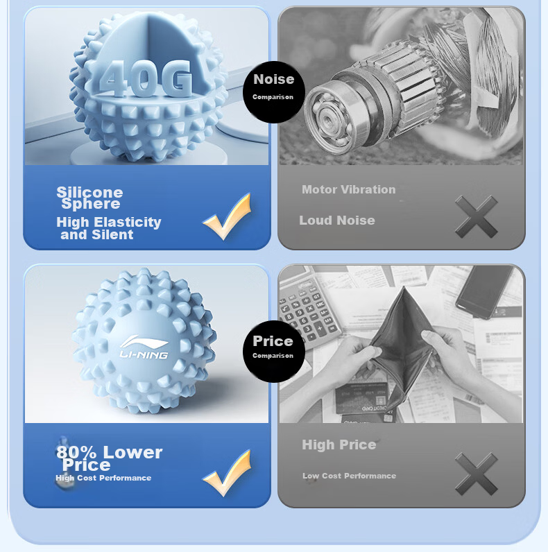 Li-Ning Plantar Fascia Massage Ball Muscle Relaxation Meridian Ball Foot Back Fitness Yoga Shoulder Neck Massage Ball 4