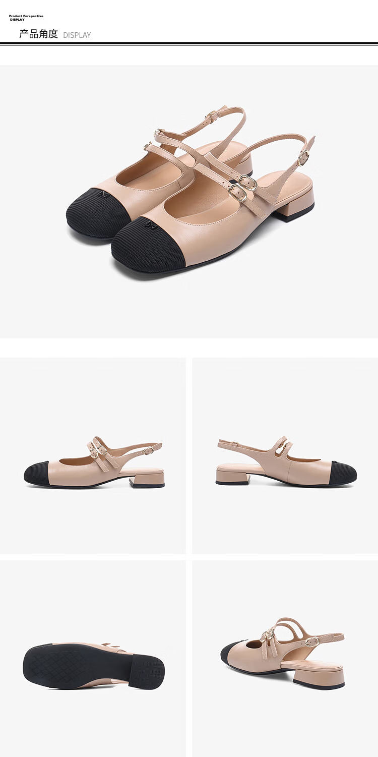 Le Saunda 2026 Summer New Lambskin Chunky Heel Fashion Mary Jane Sandals Women 7M30901 Starry Silver SVK38 7