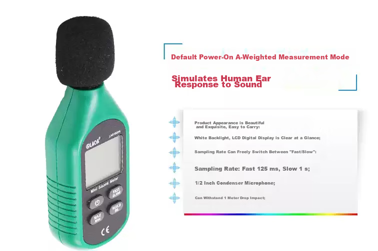 LAOA LA818004 Digital Noise Meter Decibel Tester Sound Level Meter Noise Detector 2