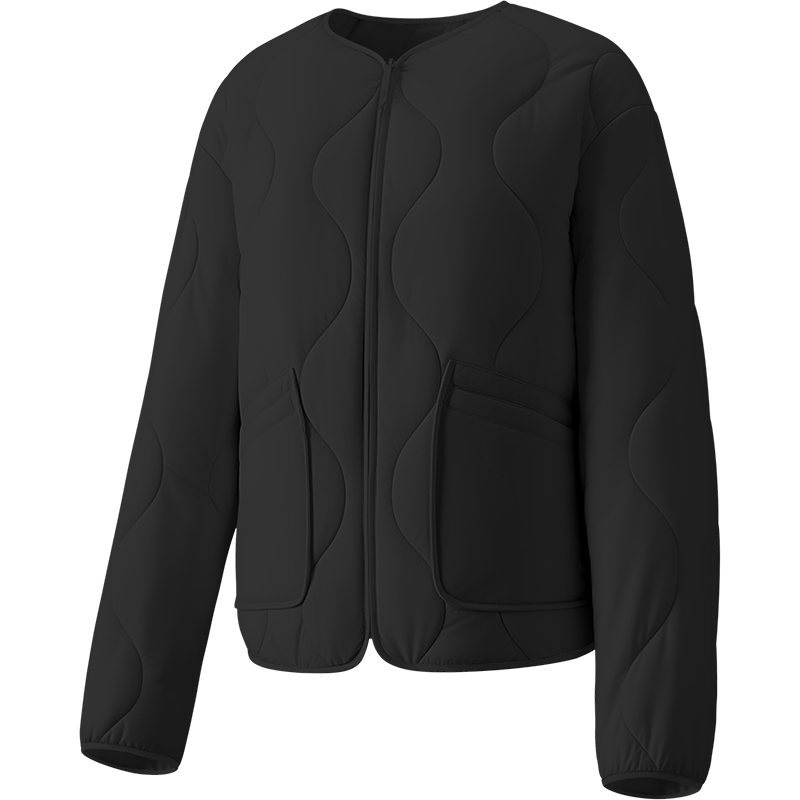 Beneunder Women's Autumn And Winter Jacket, Down-Like Fleece Coat, Round Neck, Machine Washable Inner Lining, Padded Autumn Wear, New Style 2025